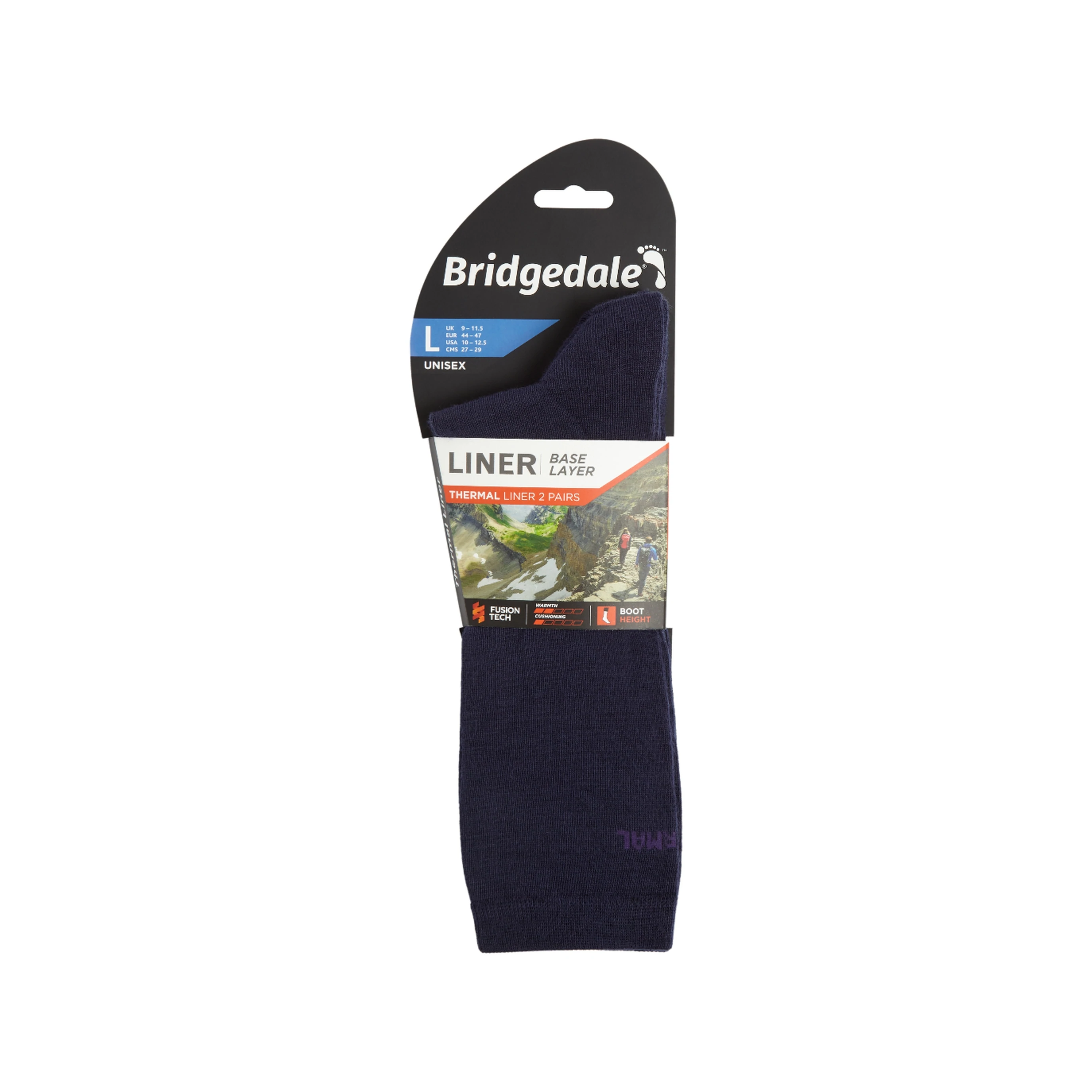 Bridgedale Base Layer Thermal Liner Boot 2 Pairs-3